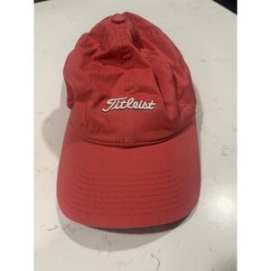 Titleist Golf Cap Salmon/Pink Color Adjustable Strap Embroidered Logo